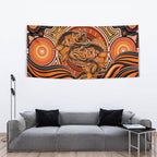 Barramundi Fish Tapestry Aboriginal Dot Art Indigenous Pattern