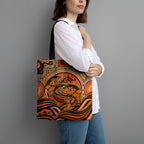 Barramundi Fish Tote Bag Aboriginal Dot Art Indigenous Pattern