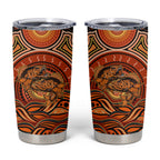 Barramundi Fish Tumbler Cup Aboriginal Dot Art Indigenous Pattern