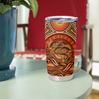 Barramundi Fish Tumbler Cup Aboriginal Dot Art Indigenous Pattern
