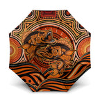 Barramundi Fish Umbrella Aboriginal Dot Art Indigenous Pattern