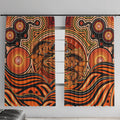 Barramundi Fish Window Curtain Aboriginal Dot Art Indigenous Pattern