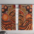 Barramundi Fish Window Curtain Aboriginal Dot Art Indigenous Pattern