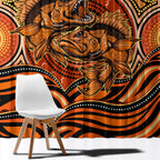 Barramundi Fish Window Curtain Aboriginal Dot Art Indigenous Pattern