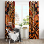 Barramundi Fish Window Curtain Aboriginal Dot Art Indigenous Pattern