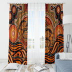 Barramundi Fish Window Curtain Aboriginal Dot Art Indigenous Pattern