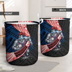 Newcastle Knights Rugby Laundry Basket Tribal Polynesian Power Art - Lightning Mascot