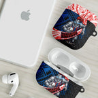 Newcastle Knights Rugby AirPods Case Tribal Polynesian Power Art - Lightning Mascot