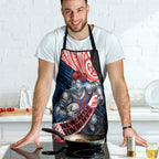 Newcastle Knights Rugby Apron Tribal Polynesian Power Art - Lightning Mascot