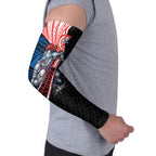 Newcastle Knights Rugby Arm Sleeves Tribal Polynesian Power Art - Lightning Mascot