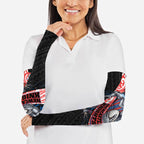 Newcastle Knights Rugby Arm Sleeves Tribal Polynesian Power Art - Lightning Mascot