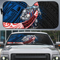Newcastle Knights Rugby Auto Sun Shade Tribal Polynesian Power Art - Lightning Mascot