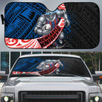 Newcastle Knights Rugby Auto Sun Shade Tribal Polynesian Power Art - Lightning Mascot
