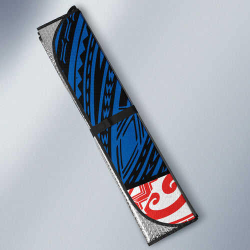 Newcastle Knights Rugby Auto Sun Shade Tribal Polynesian Power Art - Lightning Mascot