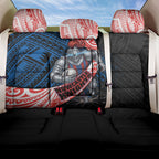 Newcastle Knights Rugby Back Car Seat Cover Tribal Polynesian Power Art - Lightning Mascot