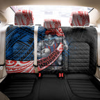 Newcastle Knights Rugby Back Car Seat Cover Tribal Polynesian Power Art - Lightning Mascot