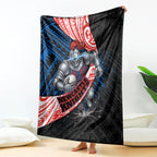 Newcastle Knights Rugby Blanket Tribal Polynesian Power Art - Lightning Mascot