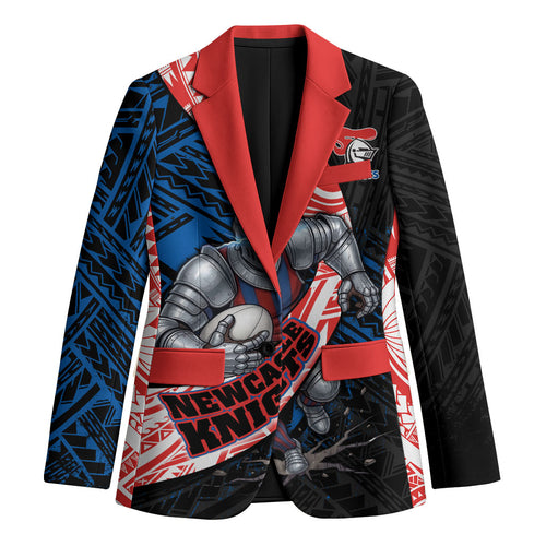 Newcastle Knights Rugby Blazer Tribal Polynesian Power Art - Lightning Mascot