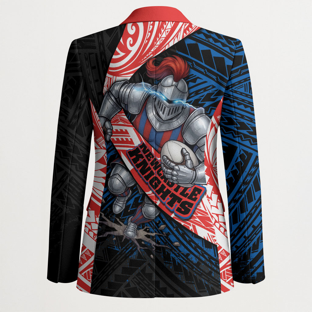 Newcastle Knights Rugby Blazer Tribal Polynesian Power Art - Lightning Mascot