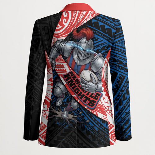 Newcastle Knights Rugby Blazer Tribal Polynesian Power Art - Lightning Mascot