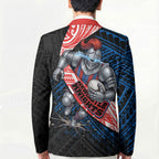 Newcastle Knights Rugby Blazer Tribal Polynesian Power Art - Lightning Mascot
