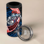Newcastle Knights Rugby 4 in 1 Can Cooler Tumbler Tribal Polynesian Power Art - Lightning Mascot