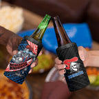 Newcastle Knights Rugby 4 in 1 Can Cooler Tumbler Tribal Polynesian Power Art - Lightning Mascot