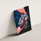 Newcastle Knights Rugby Canvas Wall Art Tribal Polynesian Power Art - Lightning Mascot