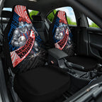 Newcastle Knights Rugby Car Seat Cover Tribal Polynesian Power Art - Lightning Mascot