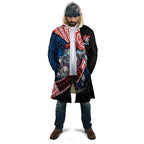 Newcastle Knights Rugby Cloak Tribal Polynesian Power Art - Lightning Mascot
