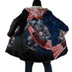 Newcastle Knights Rugby Cloak Tribal Polynesian Power Art - Lightning Mascot