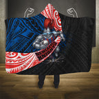 Newcastle Knights Rugby Hooded Blanket Tribal Polynesian Power Art - Lightning Mascot