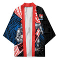 Newcastle Knights Rugby Kimono Tribal Polynesian Power Art - Lightning Mascot