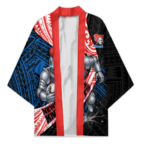 Newcastle Knights Rugby Kimono Tribal Polynesian Power Art - Lightning Mascot