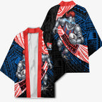 Newcastle Knights Rugby Kimono Tribal Polynesian Power Art - Lightning Mascot