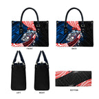 Newcastle Knights Rugby Leather Bag Tribal Polynesian Power Art - Lightning Mascot