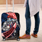 Newcastle Knights Rugby Luggage Cover Tribal Polynesian Power Art - Lightning Mascot