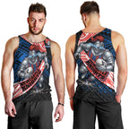 Newcastle Knights Rugby Men Tank Top Tribal Polynesian Power Art - Lightning Mascot