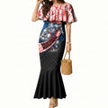 Newcastle Knights Rugby Mermaid Dress Tribal Polynesian Power Art - Lightning Mascot