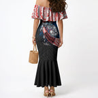 Newcastle Knights Rugby Mermaid Dress Tribal Polynesian Power Art - Lightning Mascot