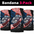 Newcastle Knights Rugby Neck Gaiter Tribal Polynesian Power Art - Lightning Mascot