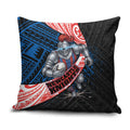 Newcastle Knights Rugby Pillow Cover Tribal Polynesian Power Art - Lightning Mascot