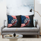 Newcastle Knights Rugby Pillow Cover Tribal Polynesian Power Art - Lightning Mascot