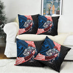 Newcastle Knights Rugby Pillow Cover Tribal Polynesian Power Art - Lightning Mascot