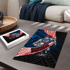Newcastle Knights Rugby Puzzle Tribal Polynesian Power Art - Lightning Mascot