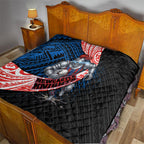 Newcastle Knights Rugby Quilt Tribal Polynesian Power Art - Lightning Mascot