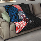 Newcastle Knights Rugby Quilt Tribal Polynesian Power Art - Lightning Mascot