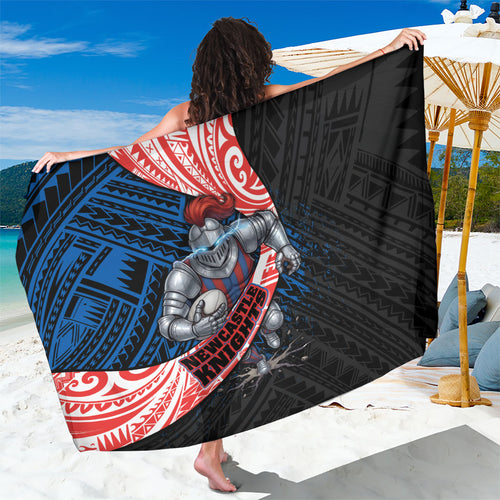 Newcastle Knights Rugby Sarong Tribal Polynesian Power Art - Lightning Mascot
