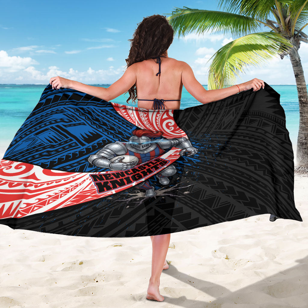 Newcastle Knights Rugby Sarong Tribal Polynesian Power Art - Lightning Mascot