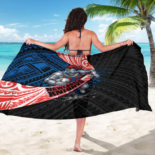 Newcastle Knights Rugby Sarong Tribal Polynesian Power Art - Lightning Mascot